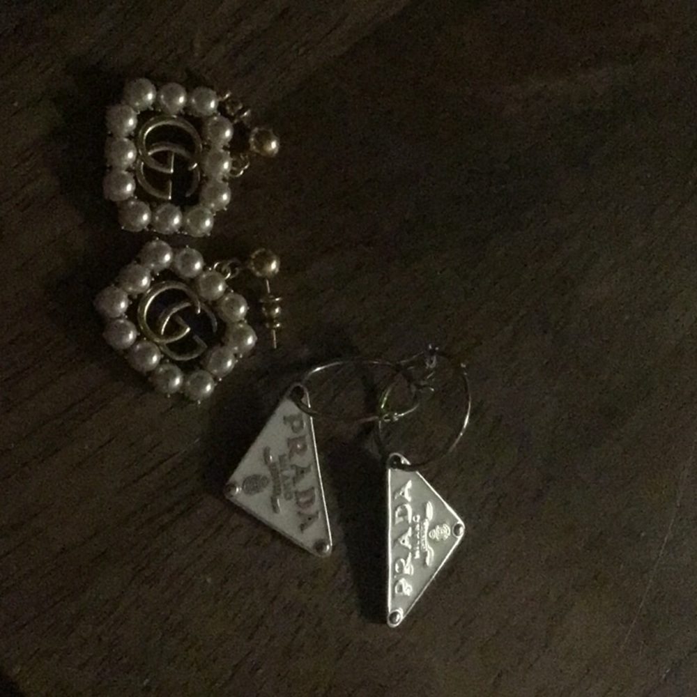 Luxury Prada and Guccis earrings